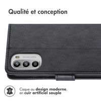 imoshion Étui de télephone portefeuille de luxe Motorola Moto G53 - Noir