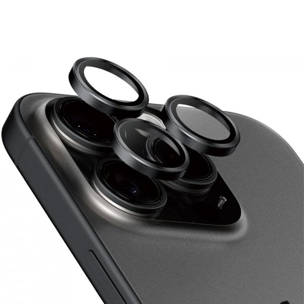 PanzerGlass Protection Caméra Hoops Optic Rings Apple iPhone 15 Pro / 15 Pro Max - Black Titanium