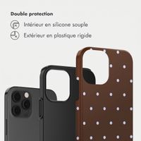 Selencia Coque arrière Vivid Apple iPhone 12 (Pro) - Happy Dots Chocolate