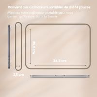 Selencia Pochette ordinateur velours côtelé 13-14 pouces - Slate Blue
