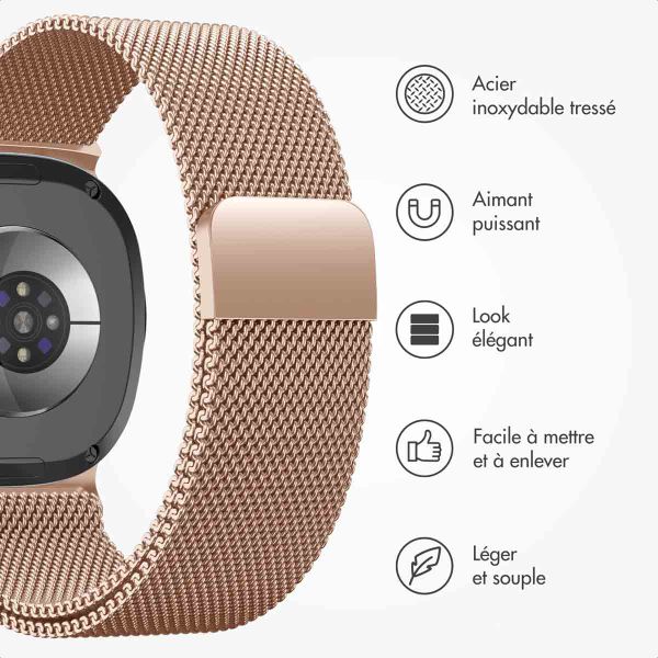 imoshion Bracelet magnétique milanais Samsung Galaxy Watch 8 (40/44mm) / Classic (46mm) - Rose Doré