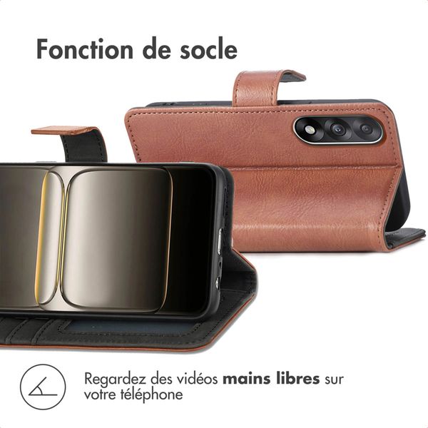 imoshion Étui de télephone portefeuille de luxe OnePlus Nord 5 - Marron
