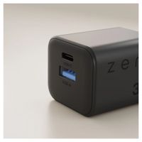 Zens Chargeur compact USB-C / USB-A 30W - Adaptateur secteur - Noir