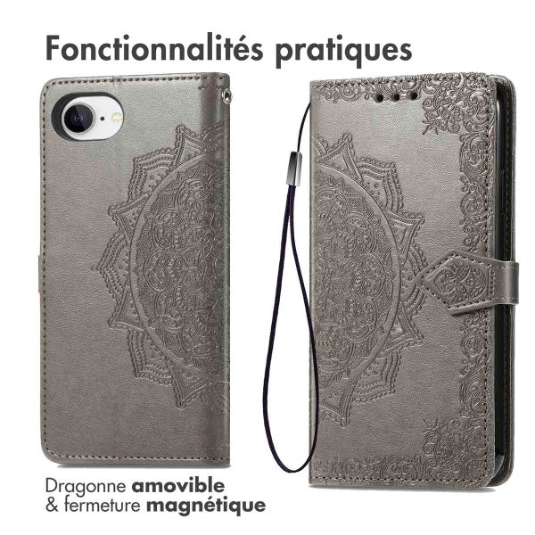imoshion Etui de télephone Mandala Apple iPhone 17e / 16e - Gris