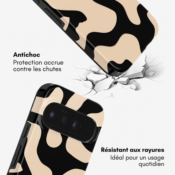 Selencia Coque arrière Vivid avec MagSafe Google Pixel 11 Pro - Art Wave Black