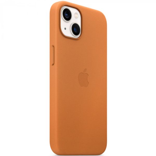 Apple Coque Leather MagSafe Apple iPhone 13 - Golden Brown