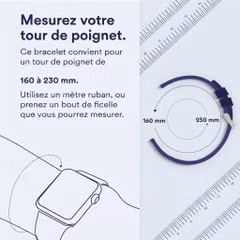 imoshion Bracelet QuickFit® Stripe en silicone  - Connexion Garmin 26 mm - Gris