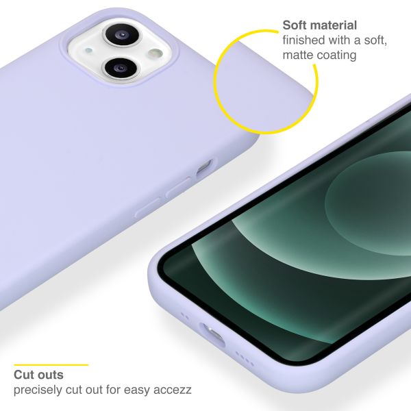 Accezz Coque Liquid Silicone Apple iPhone 13 Mini - Violet