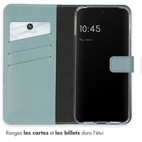 Selencia Étui portefeuille en cuir véritable Google Pixel 8 - Air Blue