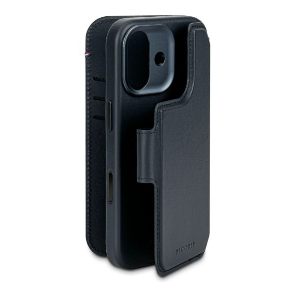 Decoded Portefeuille détachable 2 en 1 en cuir MagSafe Apple iPhone 17 - Navy Shadow