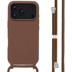 imoshion Coque en silicone avec cordon Apple iPhone 18 Pro Max / 17 Pro Max - Marron