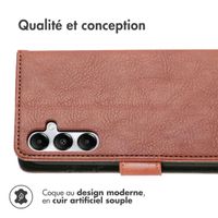 imoshion Étui de télephone portefeuille de luxe Samsung Galaxy A55 - Marron