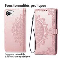 imoshion Etui de télephone Mandala Apple iPhone 17e / 16e - Rose Doré
