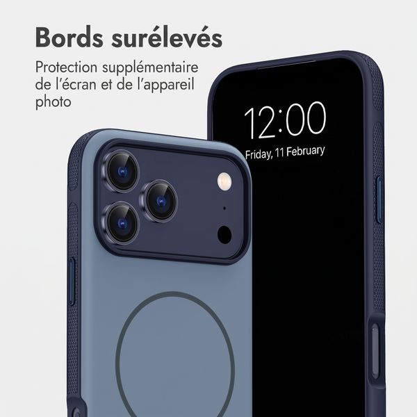 imoshion Coque arrière Color avec Thin MagSafe Ring Apple iPhone 18 Pro / 17 Pro - Bleu foncé