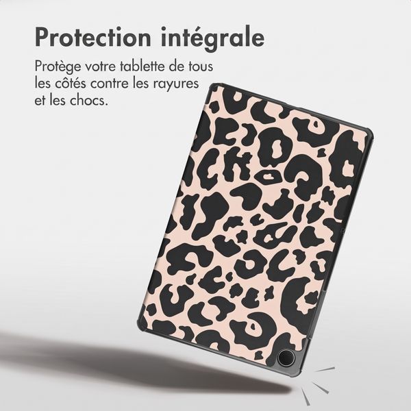 imoshion Coque tablette Design Trifold Samsung Galaxy Tab A11 Plus - Leopard