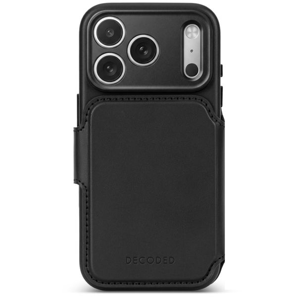 Decoded Portefeuille détachable 2 en 1 en cuir MagSafe Apple iPhone 18 Pro / 17 Pro - Black