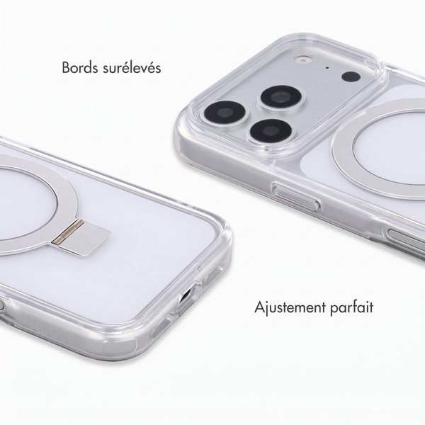 Accezz Coque Ring Stand avec MagSafe Apple iPhone 18 Pro Max / 17 Pro Max - Transparent