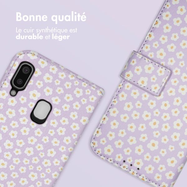 imoshion Étui de télephone portefeuille Design Samsung Galaxy A20e - White Daisy
