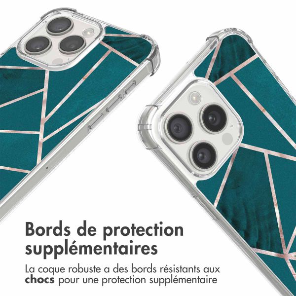 imoshion Coque Design avec cordon Apple iPhone 15 Pro Max - Petrol Green Graphic