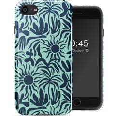 Selencia Coque arrière Vivid Apple iPhone SE (2022 / 2020) / 8 / 7 - Tropical Vibes Light Blue