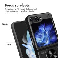imoshion Coque arrière Rugged avec anneau Samsung Galaxy Z Flip 6 - Noir