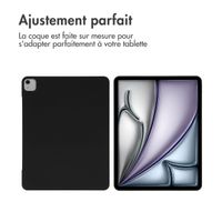 Accezz Coque Liquid Silicone avec porte-stylet Apple iPad Air 13 pouces (2026) M4 / (2025) M3 / (2024) M2 - Noir