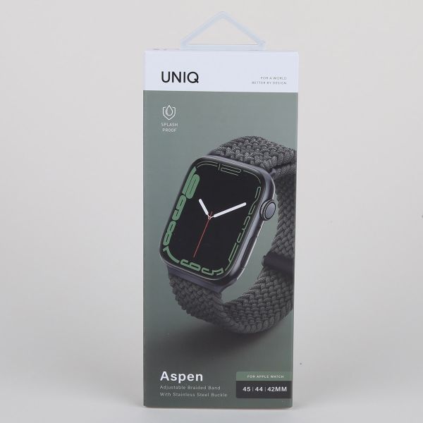 Uniq Bracelet tressé Aspen Apple Watch | 44/45/46/49 mm - Cypress Green