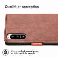 imoshion Étui de télephone portefeuille de luxe Sony Xperia 5 IV - Marron