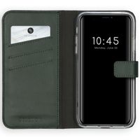 Selencia Étui portefeuille en cuir véritable Apple iPhone X / Xs - Vert