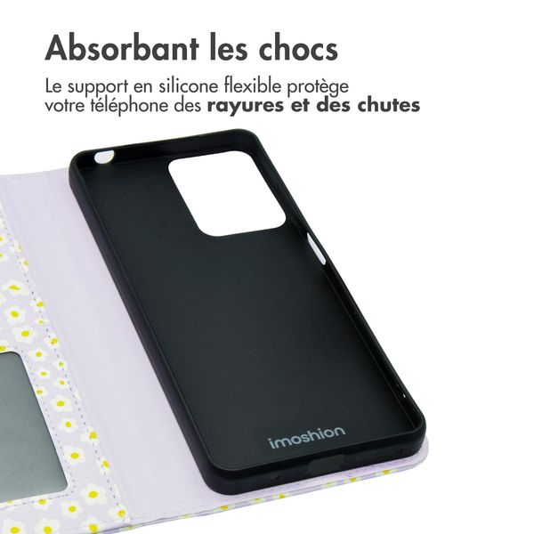 imoshion Étui de télephone portefeuille Design Motorola Moto G04 / G24 - White Daisy
