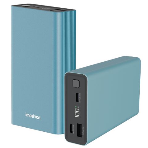 imoshion Ultra Series Aluminium Batterie externe 20.000 mAh - Charge rapide jusqu'à 33 watts - Petrol Green