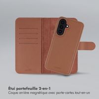 Accezz Coque portefeuille Edge amovible avec MagSafe Samsung Galaxy A27 (5G) - Marron