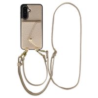 Selencia Coque de télephone Sera avec cordon et porte-cartes enveloppe Samsung Galaxy A18 / A17 / A26 - Champagne