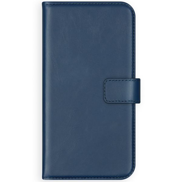 Selencia Étui portefeuille en cuir véritable Apple iPhone 12 Mini - Bleu