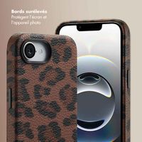 Selencia Coque Sabi imprimé panthère avec MagSafe Apple iPhone 17e / 16e - Mocha Brown