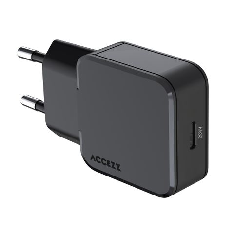 Accezz Chargeur GaN Ultra Slim - USB-C - 20 W - Noir