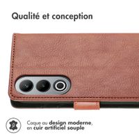 imoshion Étui de télephone portefeuille de luxe OnePlus Nord CE 4 - Marron