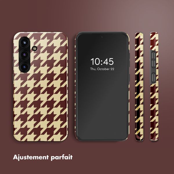 Selencia Coque arrière Vivid avec MagSafe Samsung Galaxy S25 - Pied-de-Poule