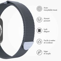 imoshion Bracelet magnétique milanais Apple Watch | 38/40/41/42 mm - Taille S - Gris foncé