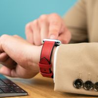 imoshion Bracelet en cuir véritable Apple Watch | 38/40/41/42 mm - Rouge