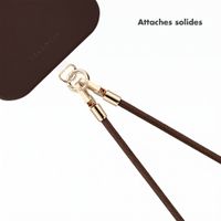 Selencia Cordon universel pour téléphone avec 2 crochets - réglable - Choco Brown