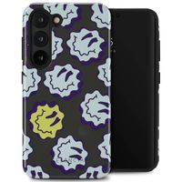Selencia Coque arrière Vivid Samsung Galaxy S23 - Wavy Smiley Green