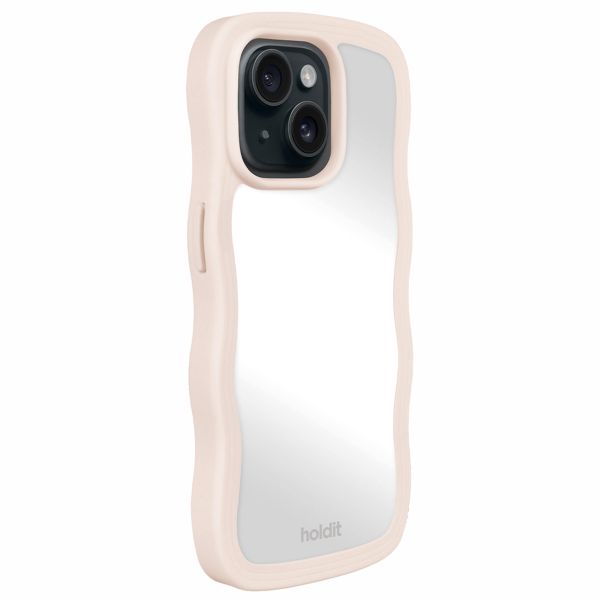 Holdit Coque Wavy Apple iPhone 15 / 14 / 13 - Light Beige / Mirror