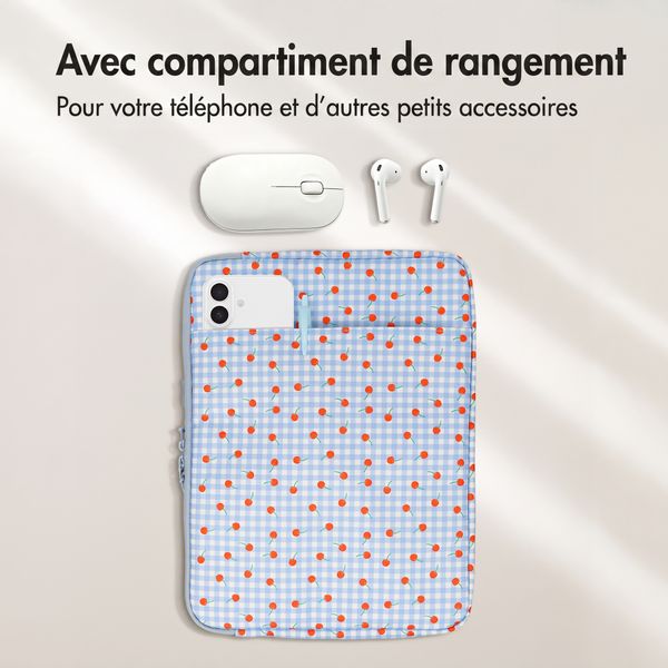 imoshion Pochette ordinateur Design 13-14 pouces - Cherry Check