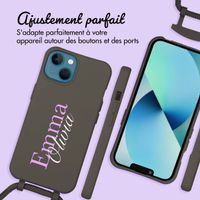 Coque Color MagSafe avec cordon amovible et photo et/ou texte personnalisés Apple iPhone 13 - Nom