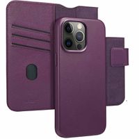 Accezz Étui de télephone portefeuille en cuir 2-en-1 avec MagSafe Apple iPhone 15 Pro Max - Heath Purple