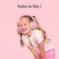 imoshion Casque sans fil pour enfants LED Light - Limiteur de décibels - Avec câble AUX - Cœurs