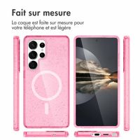 imoshion Coque Pailletée avec MagSafe Samsung Galaxy S24 Ultra - Paillettes Rose