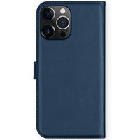 Selencia Étui portefeuille en cuir véritable Apple iPhone 13 Pro - Bleu