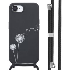 imoshion Coque design en silicone avec cordon Apple iPhone 17e / 16e - Dandelion Black